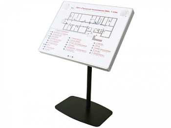 Тактильно-звуковая мнемосхема 820х620 в комплекте с наклонной стойкой арт. ИА23857