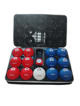 Набор для игры Бочча с мячами средней жесткости в жестком кейсе FIELD GEAR (с набором для судейства)