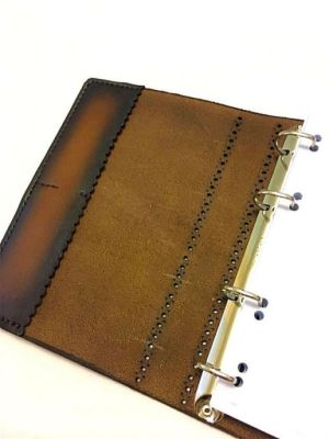 Блокнот а5 (ручная работа, натуральная кожа), коричневый