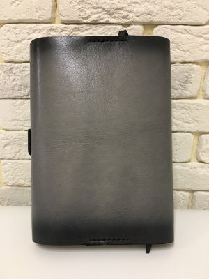 Блокнот а5 (ручная работа, натуральная кожа), серый