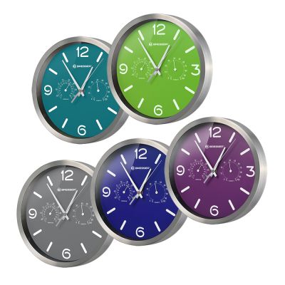 Часы настенные Bresser MyTime ND DCF Thermo/Hygro, 25 см, бирюзовые