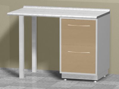 Стол лабораторный (тумба с двумя выдвижными ящиками)