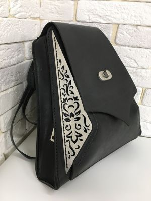 Рюкзак женский Tifanny (ручная работа, натуральная кожа), черный