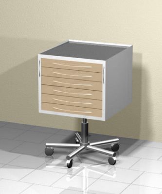 Передвижной столик (6 выдвижных ящиков)