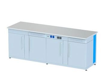 Стол демонстрационный с электрикой и тумбами СДФТ-2400 PF арт. PLM26666