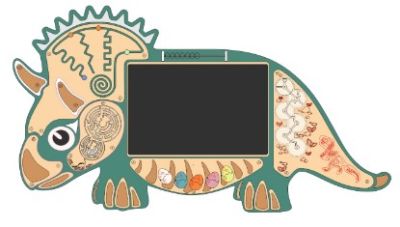 Интерактивный бизиборд Динозавр Визи арт. Alm28321