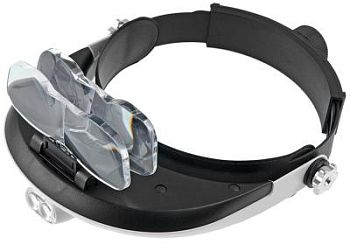 Лупа налобная Veber 1x/1,5x/2,0x/2,5x/3,5x, с подсветкой (81001-G)