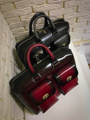 Портфель Deal (ручная работа, натуральная кожа), серый