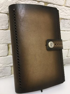 Блокнот а5 (ручная работа, натуральная кожа), коричневый