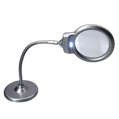 Лупа настольная 2,25/5х, 107/25 мм, с подсветкой (4B-6)