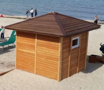 Кабинка для переодевания пляжная 200 x 250см с 2мя окнами арт. OB18517