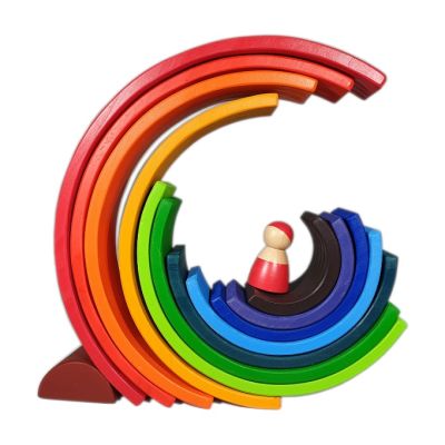 Разноцветный деревянный конструктор Радуга