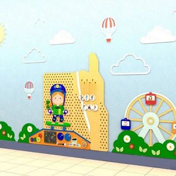 Декоративно-развивающая панель «Скейт-парк» арт. Umn27533