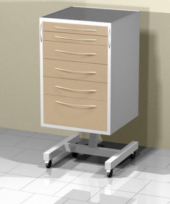 Передвижная тумба с 6 ящиками
