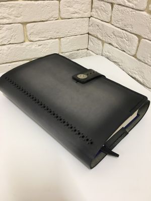 Блокнот а5 (ручная работа, натуральная кожа), серый