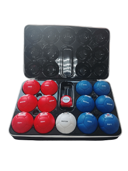 Набор для игры Бочча с MIX мячами разной жесткости в жестком кейсе FIELD GEAR (с набором для судейства)