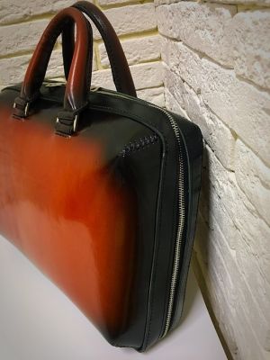 Портфель Deal (ручная работа, натуральная кожа), темно-оранжевый