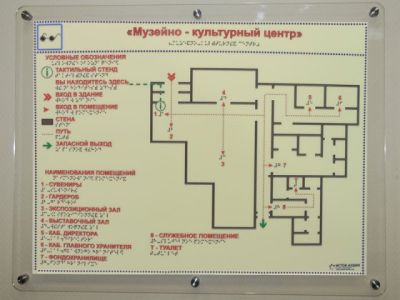 Тактильно-звуковая мнемосхема 610 х 470 с настенным креплением арт. ИА27030