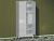Шкаф двухдверный AS-H11 с замком, 4 полки, сейфом, с ножками 100мм арт. 10579