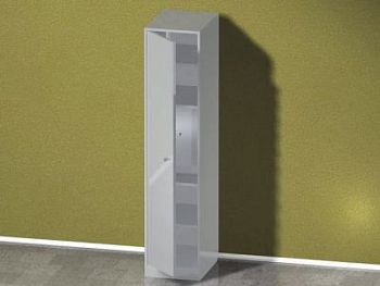 Шкаф однодверный, 4 полки, с сейфом, без ножек