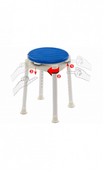 Сиденье для ванны Violet (табурет) поворотное арт. MT10959