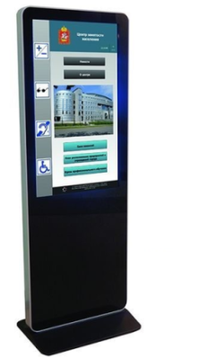 Компьютер напольный с сенсорным экраном VP420MT (Slim) (информационный терминал) арт. ИА4784