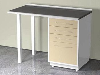 Стол лабораторный (тумба с четырьмя выдвижными ящиками)