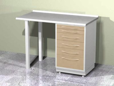 Стол лабораторный (тумба с шестью выдвижными ящиками)