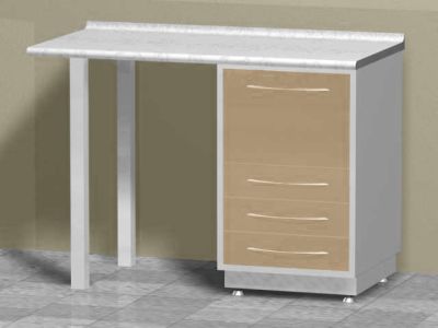Стол лабораторный (тумба с четырьмя выдвижными ящиками)