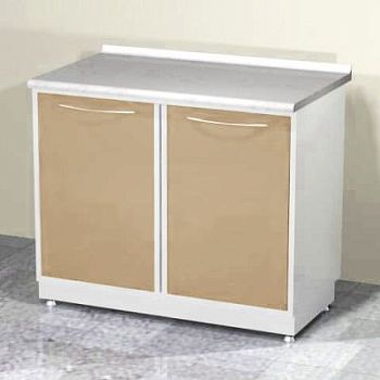 Металлическая тумба двойная с 2 полками