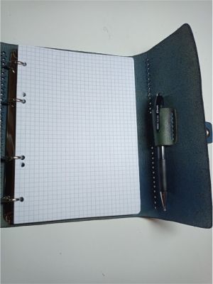 Блокнот а5 (ручная работа, натуральная кожа), синий