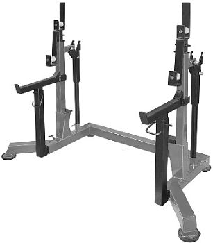 ПЛ-0080-F. Стойка для пауэрлифтинга (домкратная) со страховочными упорами арт. PrG25115