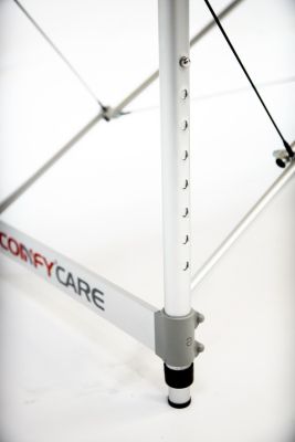 Стол массажный алюминий, 3-х секционный, синий MET Comfort A3