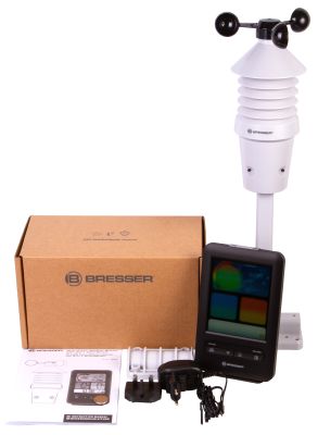 Метеостанция Bresser (Брессер) «3 в 1» Wi-Fi с датчиком ветра и цветным дисплеем, профессиональная