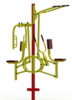 Уличный тренажер «Тяга горизонтальная, верхняя и баттерфляй» ТУ-17 арт. PrG25095