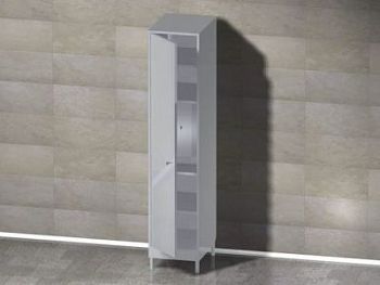 Шкаф однодверный, 4 полки, с сейфом, на ножках