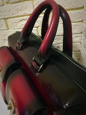 Портфель Deal (ручная работа, натуральная кожа), бордовый