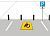 Трафарет для отрисовки знака стоянки для инвалидов. Размер 800 х 800 мм арт. ИА4485