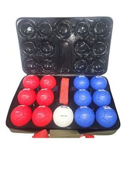 Набор для игры Бочча с SOFT (мягкими) мячами в жестком кейсе FIELD GEAR (с набором для судейства)