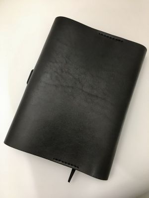 Блокнот а5 (ручная работа, натуральная кожа), черный