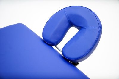 Стол массажный алюминий, 3-х секционный, синий MET Comfort A3