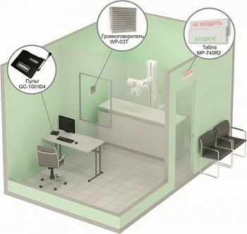 Комплект светового, звукового и голосового вызова посетителя в кабинет MP-912W2 арт. Tl28141