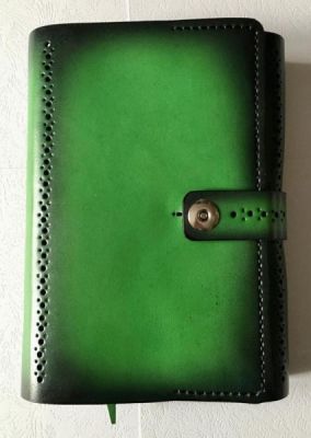 Ежедневник а5 недатированный (ручная работа, натуральная кожа), зеленый
