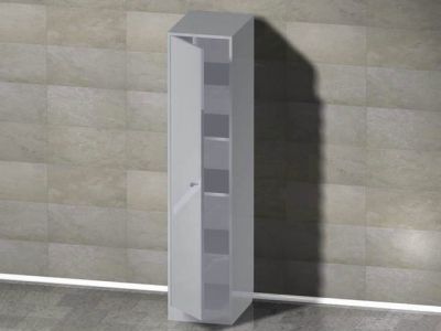 Шкаф однодверный, 4 полки, на ножках