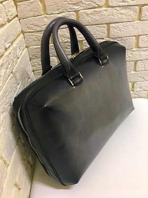 Портфель Deal (ручная работа, натуральная кожа), серый