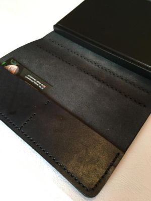 Ежедневник а5 недатированный (ручная работа, натуральная кожа), черный