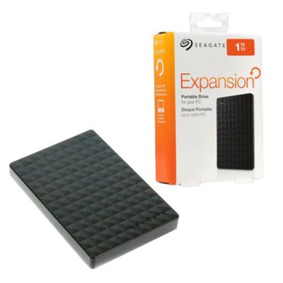 Внешний жесткий диск SEAGATE Expansion Portable STEA1000400, 1ТБ, черный