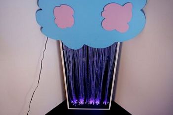 Зеркальное панно с фиброоптическими нитями «Разноцветный дождь» арт. RM14189