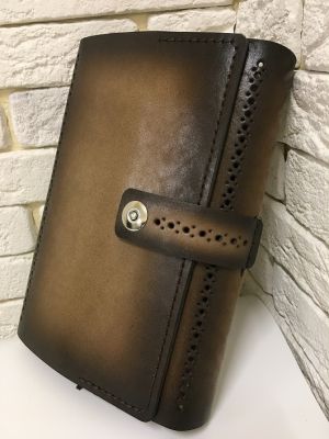Блокнот а5 (ручная работа, натуральная кожа), коричневый