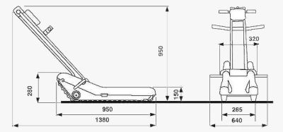 Лестничный гусеничный мобильный подъемник для инвалидов SHERPA N 902